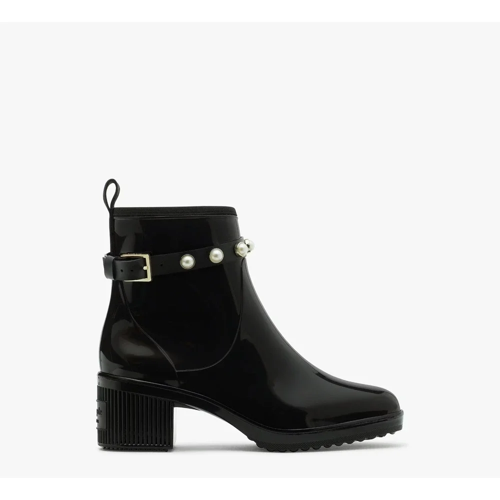 Kate Spade® (Women's 9) Puddle Pearls™ Rain Booties‎ in Black - $200